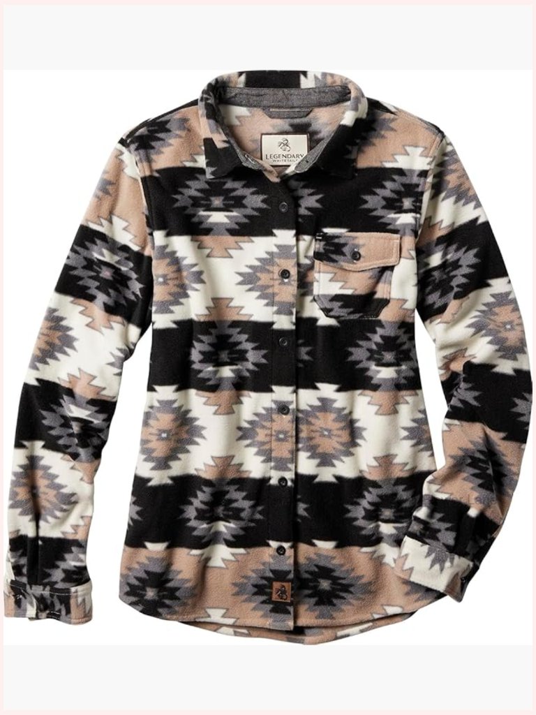 Women's Fleece Button Down Shirt Long Sleeve Plaid Casual Top